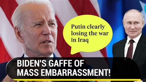 Biden says Putin is losing the war in … Iraq
